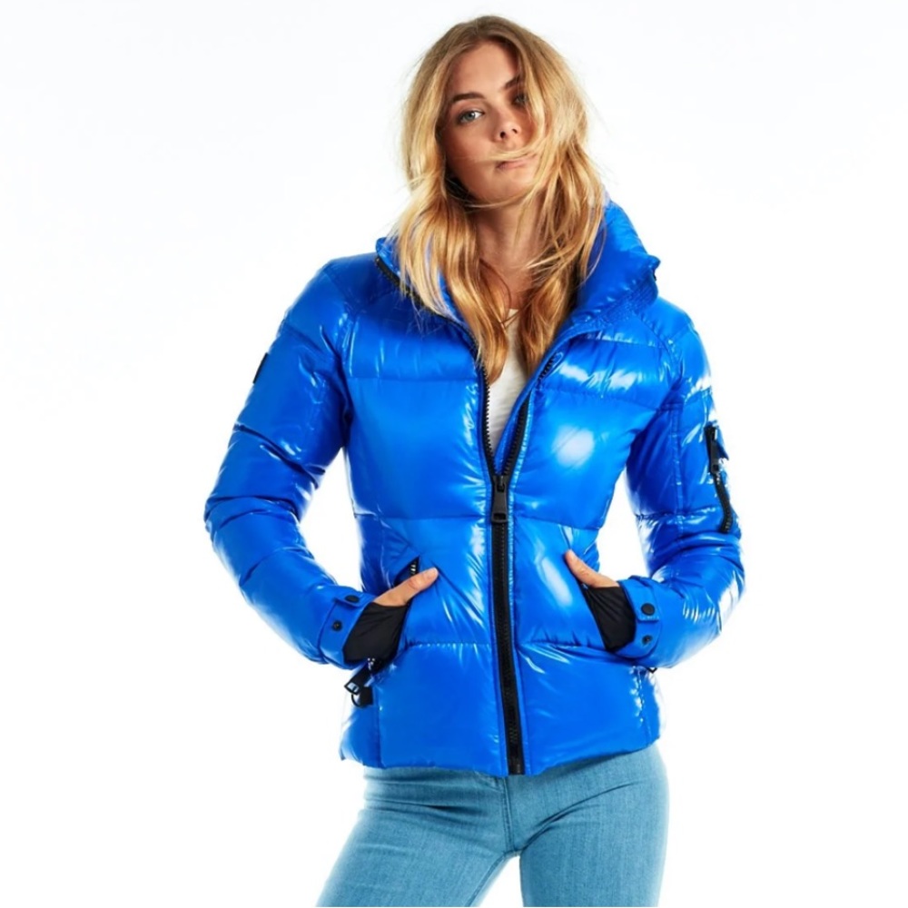 SAM. Shiny Electric Blue Puffer Jacket